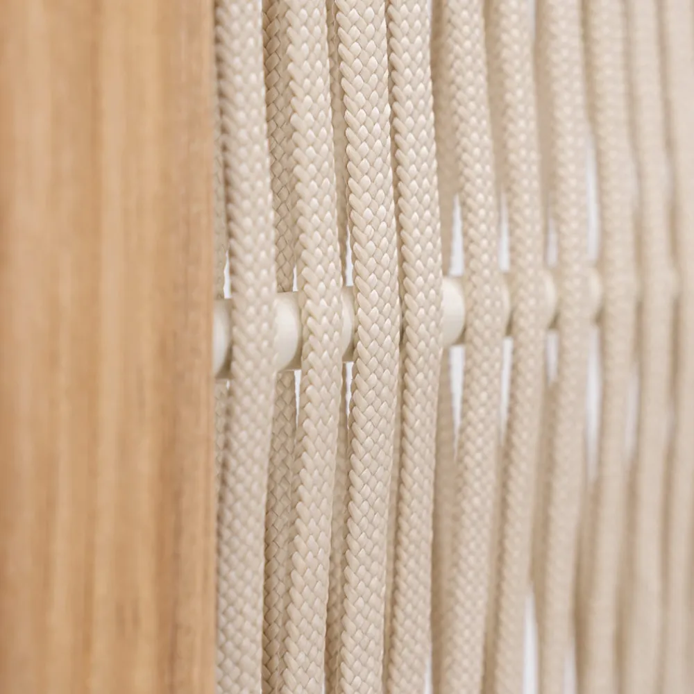 Viadurini in the Garden Gartenideen-Trennwand für den Außenbereich aus Teakholz, Aluminium und Seilgeflecht - Vision