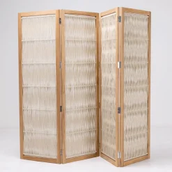 Viadurini in the Garden Gartenideen-Trennwand für den Außenbereich aus Teakholz, Aluminium und Seilgeflecht - Vision