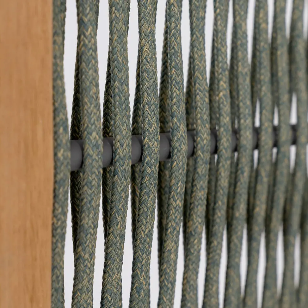 Viadurini in the Garden Gartenideen-Trennwand für den Außenbereich aus Teakholz, Aluminium und Seilgeflecht - Vision