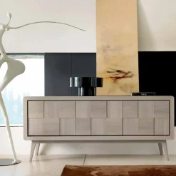 Viadurini Living Anrichte-3-türige Anrichte aus massives Nussholz in modernem Design Nensi