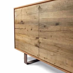 Viadurini Living Anrichte-3-türige Anrichte, aus natürlichem Nussholz L215xP50cm Flora