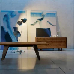 Viadurini Living Anrichte-3-türige Anrichte, aus natürlichem Nussholz L215xP50cm Flora