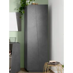 Viadurini Living Sideboards-2-türiger Kleiderschrank aus nachhaltigem Melaminholz in Weiß oder Schiefer - Joris