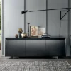 Viadurini Living Sideboards-3-türiges Sideboard aus Holz mit schräger Kante und Keramikplatte - Mondolfo