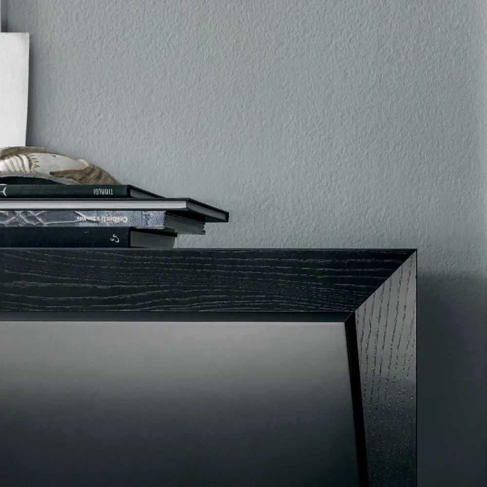 Viadurini Living Sideboards-3-türiges Sideboard aus Holz mit schräger Kante und Keramikplatte - Mondolfo