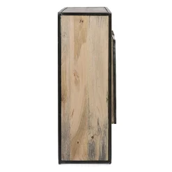 Viadurini Living Sideboards-3-Türiges Sideboard aus Mangoholz und Stahl Homemotion - Signorino