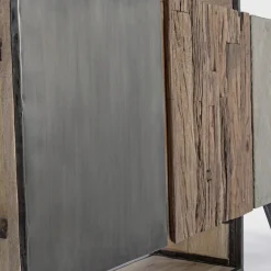 Viadurini Living Sideboards-3-Türiges Sideboard aus Mangoholz und Stahl Homemotion - Signorino