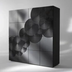 Viadurini Living Anrichte-8-türiges Sideboard im modernen Design Ardesia, weiß, schwarz oder gold