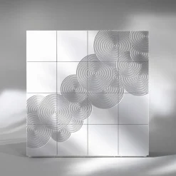 Viadurini Living Anrichte-8-türiges Sideboard im modernen Design Ardesia, weiß, schwarz oder gold