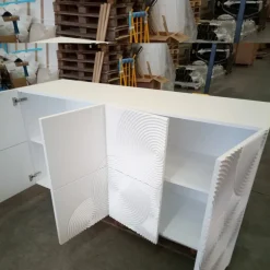 Viadurini Living Anrichte-8-türiges Sideboard im modernen Design Ardesia, weiß, schwarz oder gold