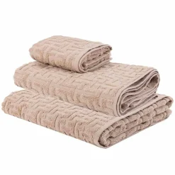 Viadurini Textile Handtücher-Trio Badetücher in Terry Cotton Handtuch, Gesicht und Gast - Ginestra