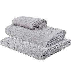 Viadurini Textile Handtücher-Trio Badetücher in Terry Cotton Handtuch, Gesicht und Gast - Ginestra