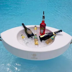 Trona Gartenideen-Bootfahrende weiße Kunstlederschwimmbar Made in Italy