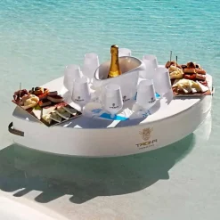 Trona Gartenideen-Bootfahrende weiße Kunstlederschwimmbar Made in Italy