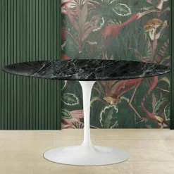 Viadurini Living Moderne Couchtische|Tulip Tische-Tulip Eero Saarinen H 41 Couchtisch aus alpingrünem Marmor, hergestellt in Italien – Scarlet