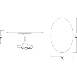 Viadurini Living Moderne Couchtische|Tulip Tische-Tulip Eero Saarinen H 41 Couchtisch aus alpingrünem Marmor, hergestellt in Italien – Scarlet