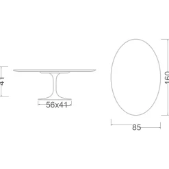 Viadurini Living Moderne Couchtische|Tulip Tische-Tulip Eero Saarinen H 41 Couchtisch aus alpingrünem Marmor, hergestellt in Italien – Scarlet