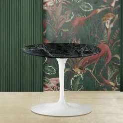 Viadurini Living Moderne Couchtische|Tulip Tische-Tulip Eero Saarinen H 39 Couchtisch mit runder Platte aus alpingrünem Marmor – Scarlet