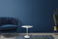 Viadurini Living Moderne Couchtische|Tulip Tische-Tulip Eero Saarinen H 52 Couchtisch aus weißem Flüssiglaminat, hergestellt in Italien – Scarlet