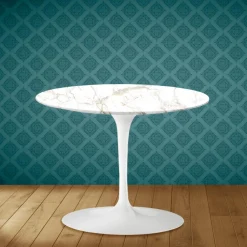 Viadurini Living Moderne Couchtische|Tulip Tische-Tulip Eero Saarinen H 41 Couchtisch aus Entzo-Keramik, hergestellt in Italien – Scarlet