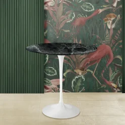 Viadurini Living Moderne Couchtische|Tulip Tische-Tulip Eero Saarinen H 52 Ovaler Couchtisch aus alpingrünem Marmor, hergestellt in Italien – Scarlet