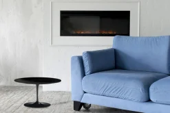 Viadurini Living Moderne Couchtische|Tulip Tische-Tulip Eero Saarinen H 39 Ovaler Couchtisch aus schwarzem Flüssiglaminat, hergestellt in Italien – Scarlet