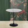 Viadurini Living Moderne Couchtische|Tulip Tische-Tulip Eero Saarinen H 52 Runder Couchtisch aus Arabeskenmarmor, hergestellt in Italien – Scarlet