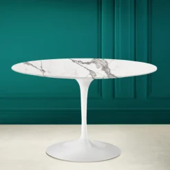 Viadurini Living Tulip Tische|Runde Tische-Tulip Tabelle Saarinen H 73 Runde Keramik unsichtbar wählen Made in Italy - Scarlet