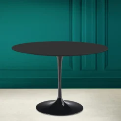 Viadurini Living Tulip Tische|Runde Tische-Tulip Tisch Eero Saarinen H 73 Rund in Schwarz Keramik Soft Made in Italy - Scharlachrot