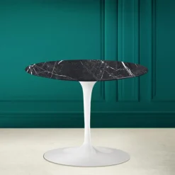 Viadurini Living Moderne Couchtische|Tulip Tische-Tulpen-Couchtisch Eero Saarinen H 41 aus Marquinia-Keramik, hergestellt in Italien – Scarlet