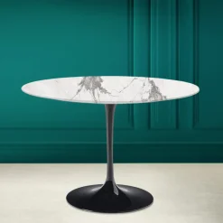 Viadurini Living Tulip Tische|Runde Tische-Tulpentisch Eero Saarinen H 73 aus unsichtbarer ausgewählter Keramik Made in Italy - Scharlachrot