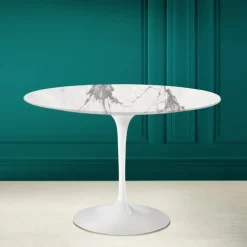 Viadurini Living Tulip Tische|Runde Tische-Tulpentisch Eero Saarinen H 73 aus unsichtbarer ausgewählter Keramik Made in Italy - Scharlachrot