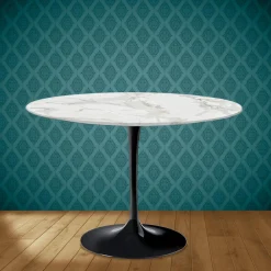 Viadurini Living Tulip Tische|Runde Tische-Tulpentisch Eero Saarinen H 74 Rund Keramik Morpheus Made in Italy - Scharlachrot