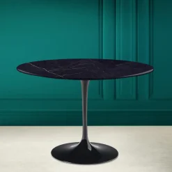 Viadurini Living Tulip Tische|Runde Tische-Tulpentisch Eero Saarinen H 73 aus Keramik Noir Laurent Made in Italy - Scharlachrot