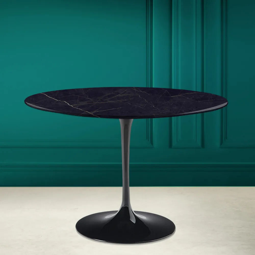 Viadurini Living Tulip Tische|Runde Tische-Tulpentisch Eero Saarinen H 73 aus Keramik Noir Laurent Made in Italy - Scharlachrot