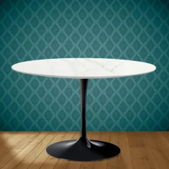 Viadurini Living Tulip Tische|Runde Tische-Tulpentisch Eero Saarinen H 74 aus Keramik Rem Made in Italy - Scharlachrot