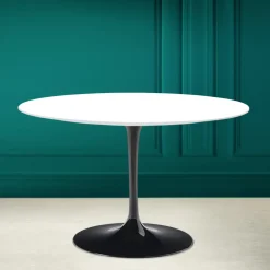 Viadurini Living Tulip Tische|Runde Tische-Tulpentisch Eero Saarinen H 73 Rund in absolutem Weiß Made in Italy - Scharlachrot