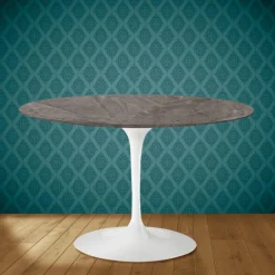 Viadurini Living Tulip Tische|Runde Tische-Tulpentisch Eero Saarinen H 74 aus Keramik Kira Made in Italy - Scharlachrot