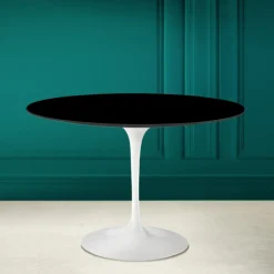 Viadurini Living Tulip Tische|Runde Tische-Tulpentisch Saarinen H 73 Rund aus absolut schwarzer Keramik Made in Italy - Scharlachrot