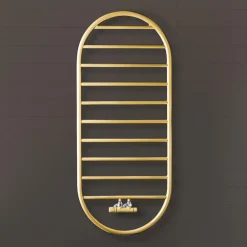 Scirocco H Handtuchheizkörper Wasser-„Tutto Tondo Slim“ Design-Handtuchwärmer aus Stahl Made in Italy - Glatt