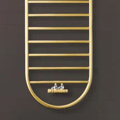 Scirocco H Handtuchheizkörper Wasser-„Tutto Tondo Slim“ Design-Handtuchwärmer aus Stahl Made in Italy - Glatt