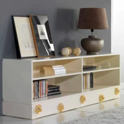 Viadurini Living Anrichte-TV Lowboard mit Dekoknöpfen in Rosenoptik Renoir