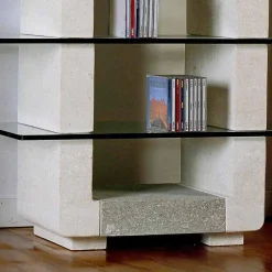 Viadurini Living Tv-Möbel-TV-Hifi-Möbel aus Stein und Kristall in modernem Design Xeni