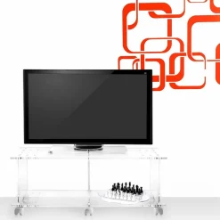 Viadurini Living Tv-Möbel-TV-Schrank im modernen Design aus transparentem Plexiglas Mago