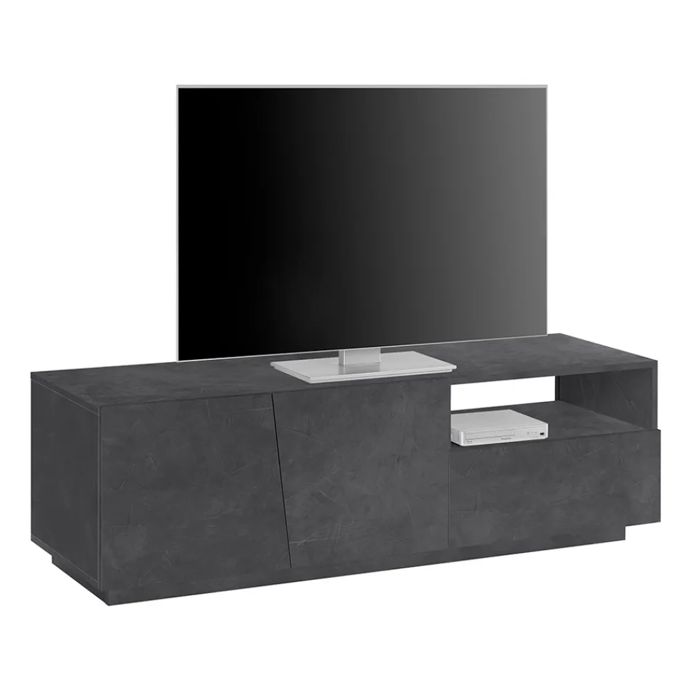 Viadurini Living Tv-Möbel-TV-Schrank mit 2 Türen, einer Schublade und einem offenen Fach Made in Italy - Popilio