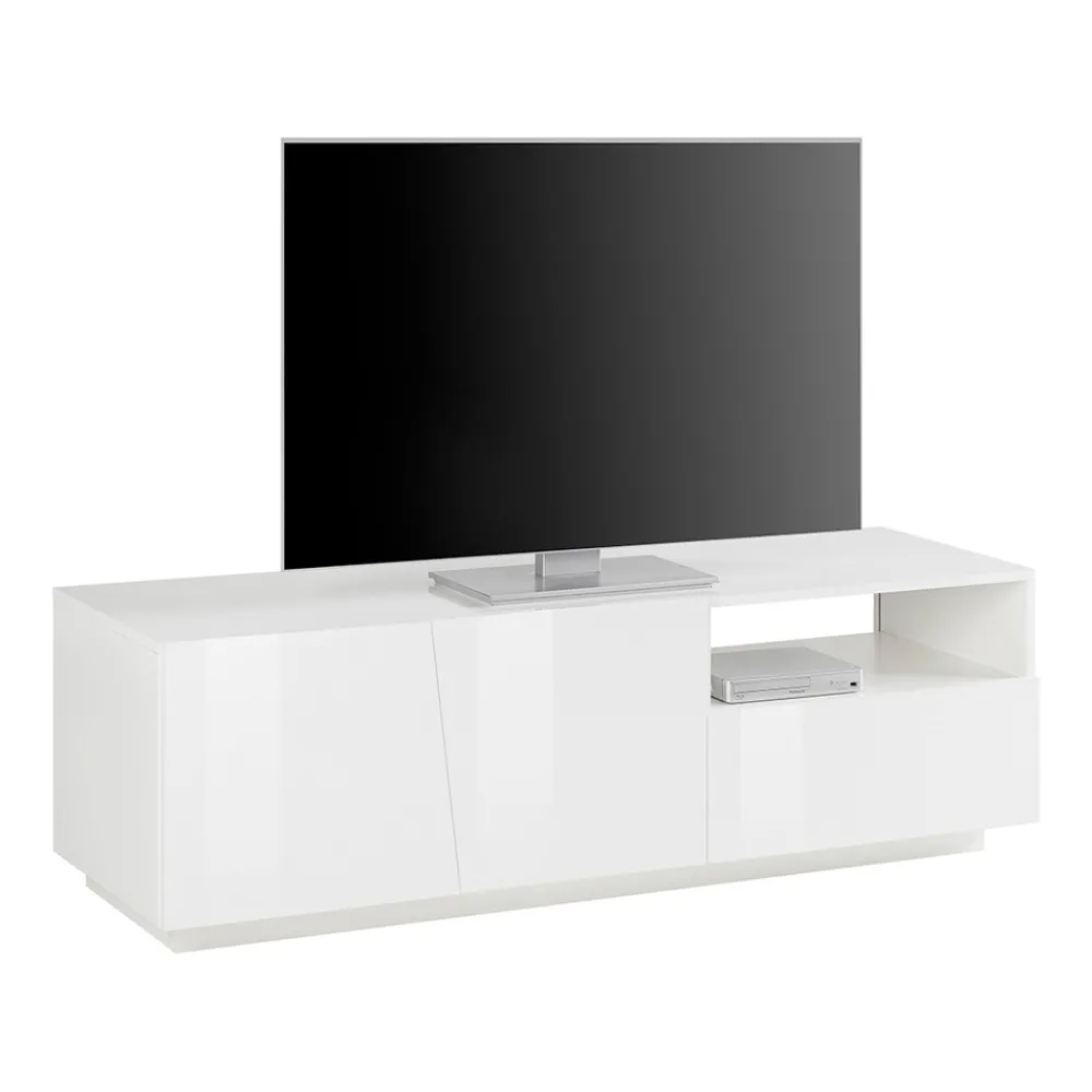 Viadurini Living Tv-Möbel-TV-Schrank mit 2 Türen, einer Schublade und einem offenen Fach Made in Italy - Popilio