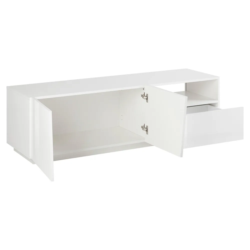 Viadurini Living Tv-Möbel-TV-Schrank mit 2 Türen, einer Schublade und einem offenen Fach Made in Italy - Popilio