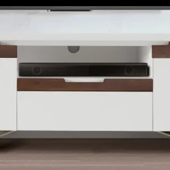 Viadurini Living Tv-Möbel-TV-Schrank mit 2 Türen in Canaletto und weißem Finish, hergestellt in Italien – Kari