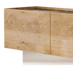 Viadurini Living Tv-Möbel-TV-Schrank mit 3 Türen mit Sockel aus gehärtetem Glas Made in Italy - Soraya