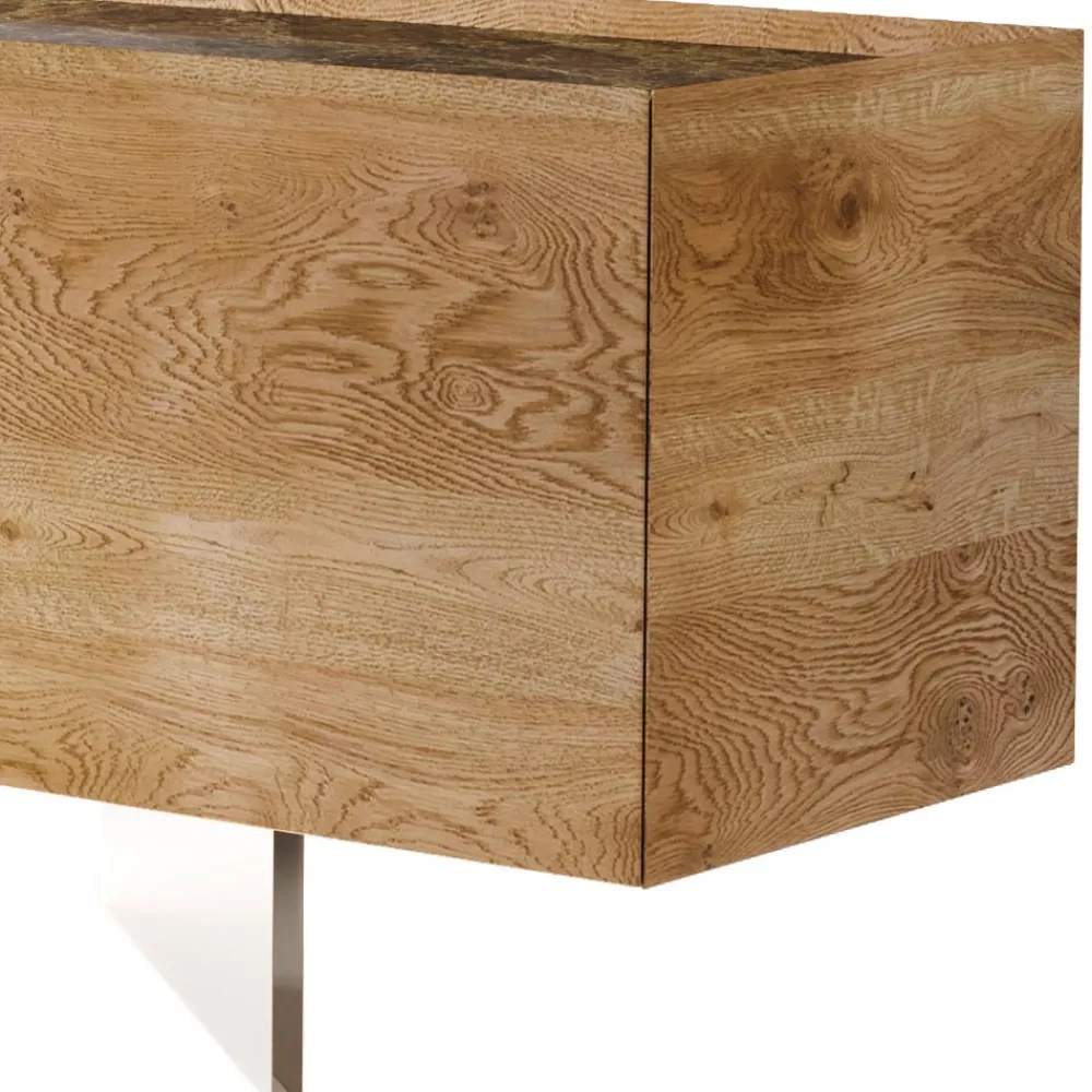 Viadurini Living Tv-Möbel-TV-Schrank mit 3 Türen mit Sockel aus gehärtetem Glas Made in Italy - Soraya